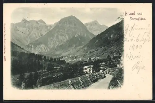 AK Brand, Totalansicht mit Scesaplana