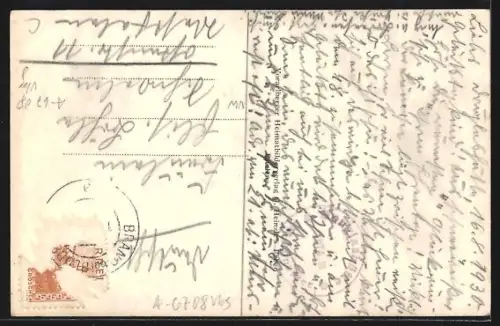 AK Brand, Ortsansicht mit Scesaplana und Gipfelpanorama