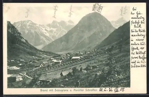 AK Brand, Gesamtansicht mit Scesaplana und Panüler Schrofen