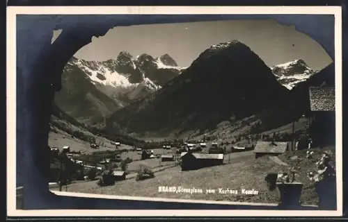 AK Brand b. Bludenz, Scesaplana vom Kurhaus Nessler aus gesehen