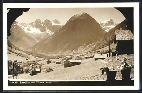 AK Brand, Scesaplana vom Kurhaus Nessler aus gesehen