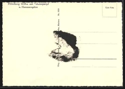 AK Mittelberg, Gesamtansicht mit Schafalpköpf u. Hammerspitze