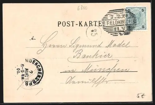 AK Feldkirch, Gesamtansicht aus der Vogelschau