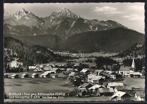AK Bichlbach in Tirol, Totalansicht gegen Köllen- u. Gernspitze