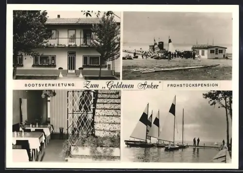 AK Podersdorf, Bootsvermietung-Pension Zum Goldenen Anker, Segelboote