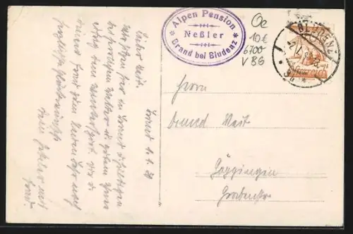 AK Brand, Scesaplana vom Kurhaus Nessler aus