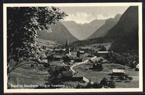 AK Brand, Ansicht des Ortes im Brandnertal