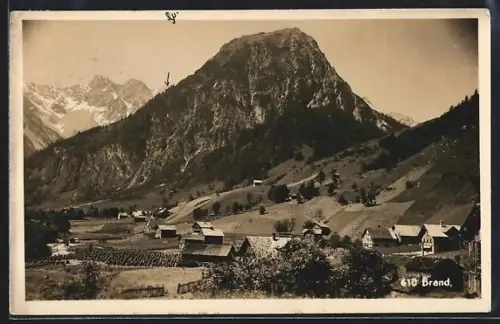 AK Brand bei Bludenz, Ortsansicht mit Mottenkopf