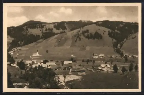 AK Schattwald, Totalansicht aus der Vogelschau