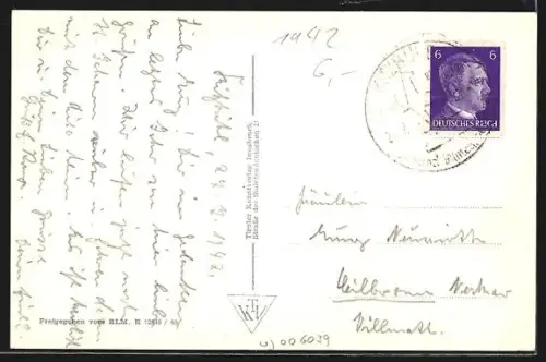 AK Kitzbühel /Tirol, Ortspanorama mit Kaisergebirge