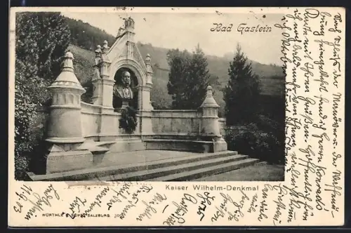 AK Bad Gastein, Kaiser Wilhelm-Denkmal