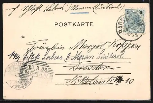 AK Bad Gastein, Kaiser Wilhelm-Denkmal