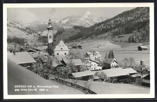 AK Oberau, Gesamtansicht mit Kirche