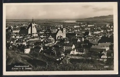 AK Krems a. d. Donau, Panorama vom Hügel aus