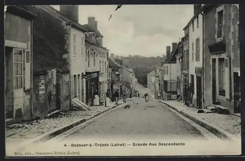 AK Ouzouer-s-Trézée /Loiret, Grande Rue Descendante