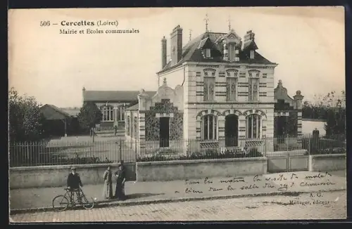 AK Cercottes /Loiret, Mairie et Écoles communales