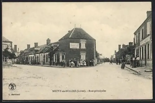 AK Neuvy-en-Sullias /Loiret, Rues principales