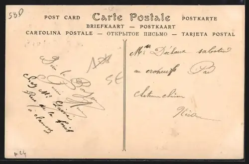 AK Dornecy /Nièvre, La Place de l`Église