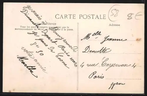 AK Cosne, Bords du Nohain avec pêcheurs et promeneurs sur le chemin