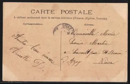 AK Fours, La Place avec enfants jouant sous les arbres en hiver