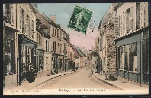 AK Corbigny, La Rue des Forges