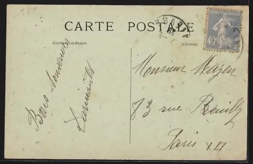 AK Cercy-la-Tour, Vue prise avenue de la Gare