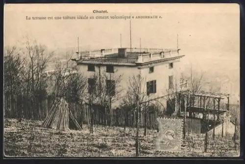 AK Anvin /Pas-de-Calais, Chalet avec terrasse en ciment volcanique Andernach