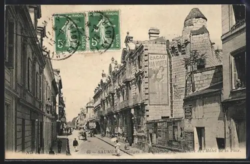 AK Saumur, Ruines de l`Église Saint-Jean et Hôtel de la Paix