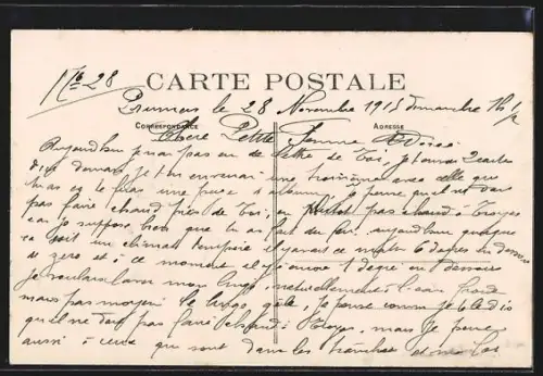 AK Pruniers /M.-et-L., Place Principale avec bâtiments et habitants