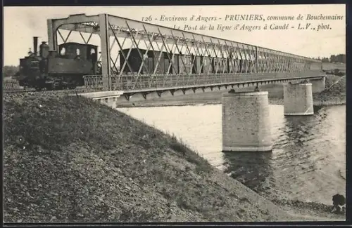 AK Pruniers /Bouchemaine, Le Pont de la ligne d`Angers à Candé