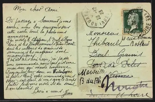 AK Saumur /M-et-L, Dernier convive ou le Déjeuner interrompu