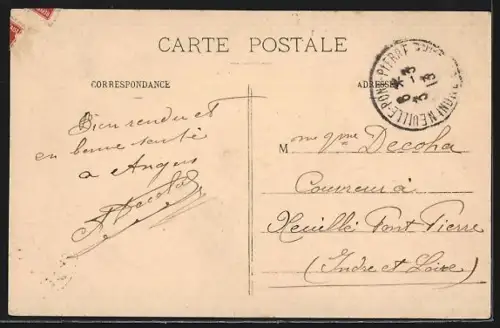 AK Angers, Carrières d`ardoise de Trélazé, Vue d`une carrière à ciel ouvert