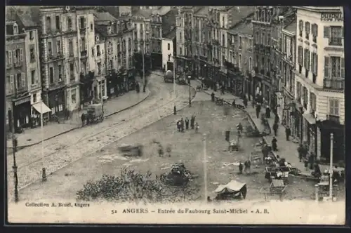 AK Angers, Entrée du Faubourg Saint-Michel