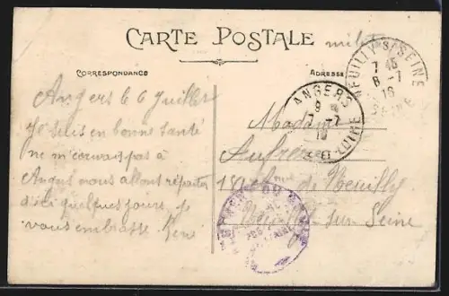 AK Angers, Entrée du Faubourg Saint-Michel