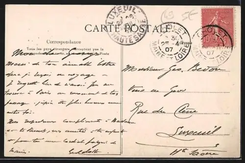 AK Cholet, Le Marché aux Boeufs devant l`église imposante