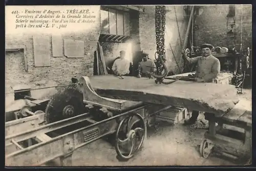 AK Trélazé, Carrières d`ardoises de la Grande Maison, scierie mécanique