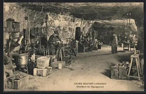 AK Bouvet-Ladubay, Chantiers de dégorgement dans les caves souterraines