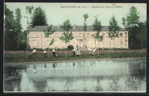 AK Chavaignes /M.-&-L., Château de Launay Baffert et son étang