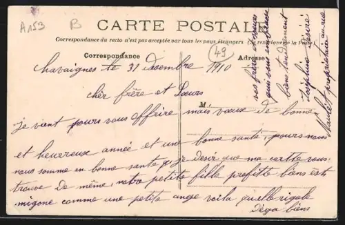 AK Chavaignes /M.-&-L., Château de Launay Baffert et son étang