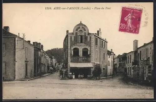 AK Aire-sur-l`Adour /Landes, Place du Pont