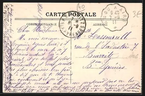 AK Eugénie-les-Bains, Landes, Vue Générale, côté est