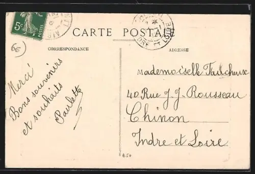 AK Aire-sur-Adour /Landes, École St-Louis et rue animée