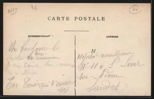 AK Saint-Sever-sur-Adour /Landes, Le Grand Escalier, la Gare et la Plaine de l`Adour