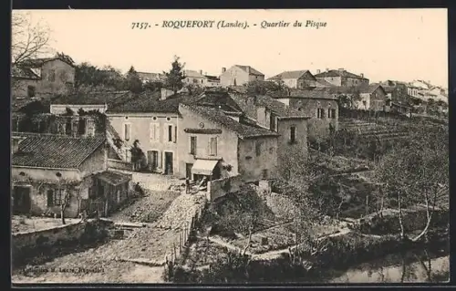 AK Roquefort /Landes, Quartier du Pisque