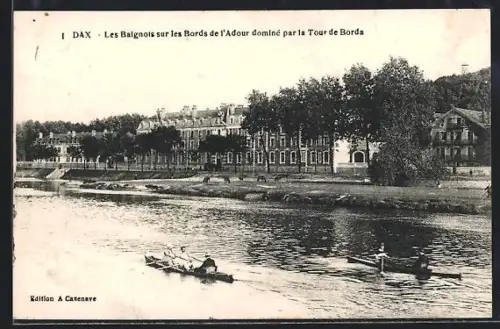 AK Dax, Les Baigneurs sur les Bords de l`Adour dominé par la Tour de Borda