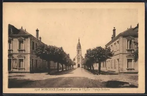 AK Morcenx /Landes, Avenue de l`Église, Groupe Scolaire