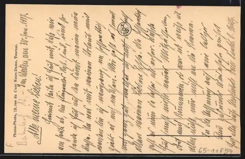 AK Lille, Bahnhof, Das Buffet, Strassenbahn