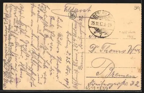 AK Douai, La Gare, Partie beim Bahnhof