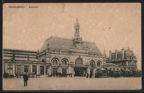 AK Valenciennes, Bahnhof und Strassenbahn
