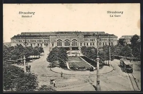 AK Strasbourg, La Gare, Bahnhof